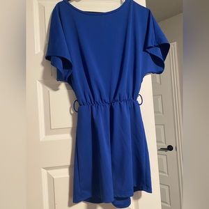 royal blue romper. small